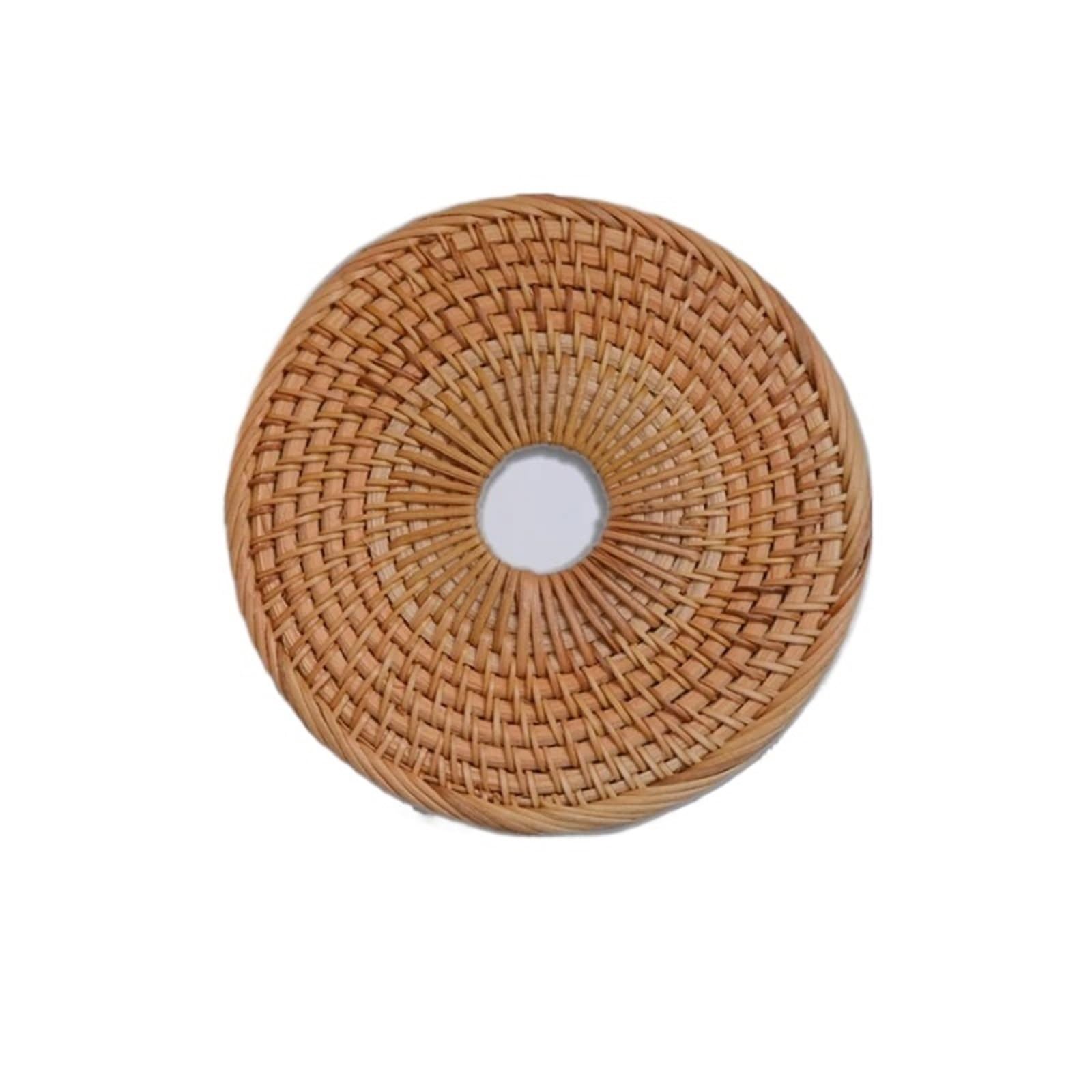 Rattan Placemats Rattan Woven Heat Insulation Mat Teapot Coaster Holder Coffee Placemat Table Bowl Plate Hot Dishes Mats(8cm)