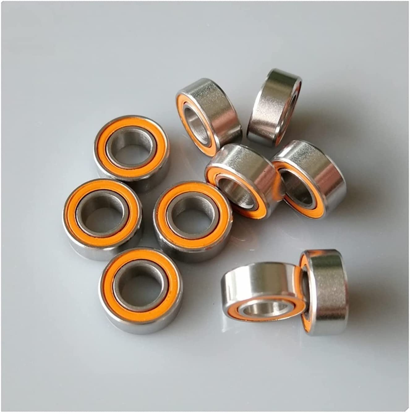 JGNAYRKJQI 10Pcs Fishing Reel Bearings S MR 105 RS CB 5x10x4mm ABEC-7 Stainless Steel Hybrid Ceramic MR105