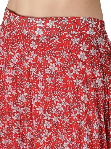 Image of NUEVOSDAMAS Floral Printed Pleated Navy /Multi Skirt