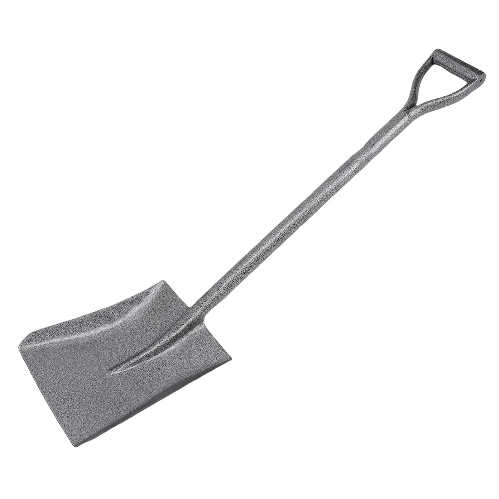Eujgoov Pala de Excavación de Acero Al Manganeso de 100 Cm con en D, Empuñadura en D, Corto en con Plataforma de Pedal de Cabeza Plana Reforzada Soldada para Jardinería, Camping y