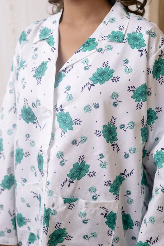 Image of Women's Cotton Floral Printed Summer Coat | Helps to Protect From Sunrays, Dust Pollution, Sunburn, Tanning of Skin | Ideal for Driving, Hot Summers, Traveling