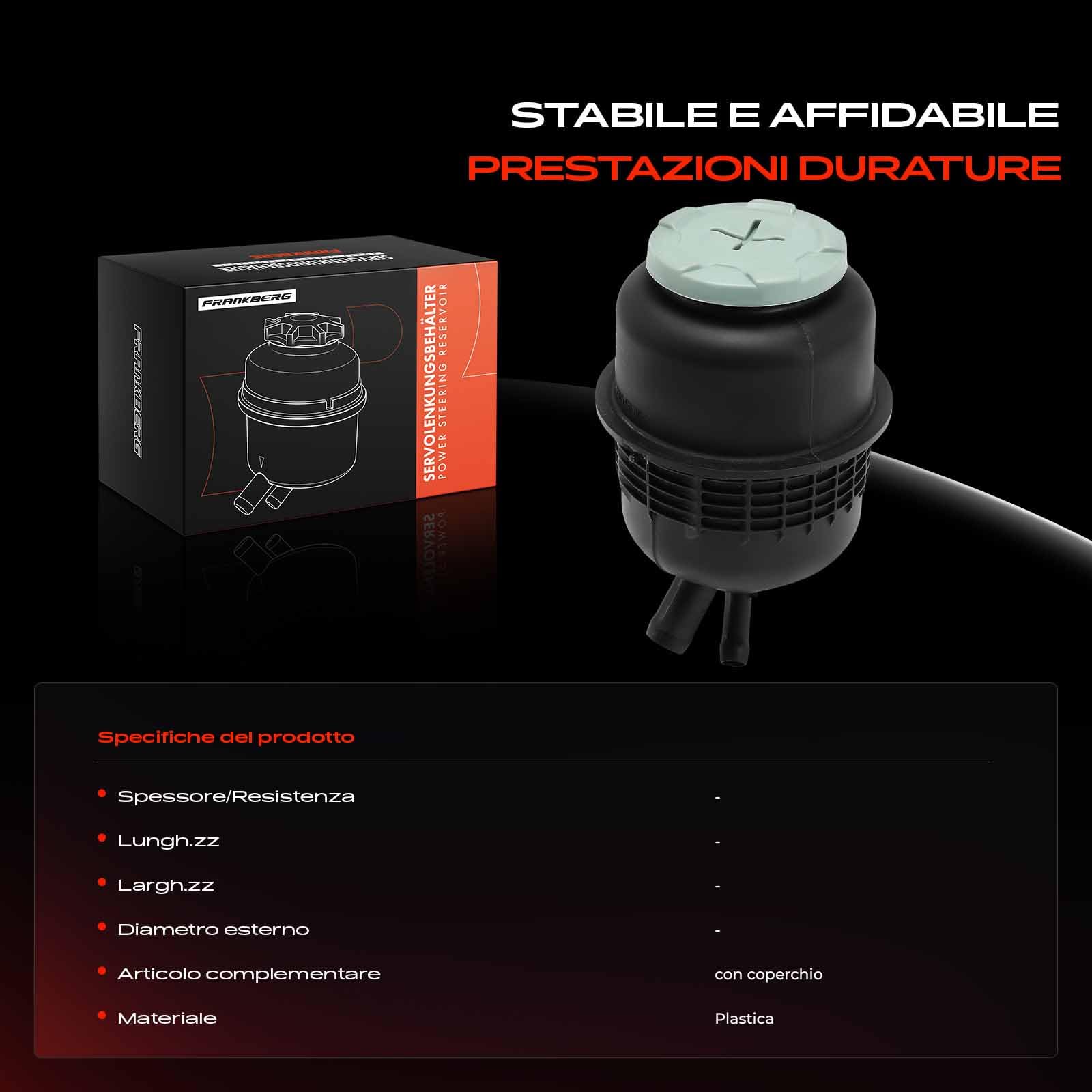 Frankberg Serbatoio di compensazione Serbatoio olio lato anteriore Compatibile con A4 8K2 A4 Allroad 8KH A4 Avant A5 8T3 A5 Cabriolet 8F7 A8 4H2 4H8 4HC 4HL Q5 8RB Replace# 4F0422371D
