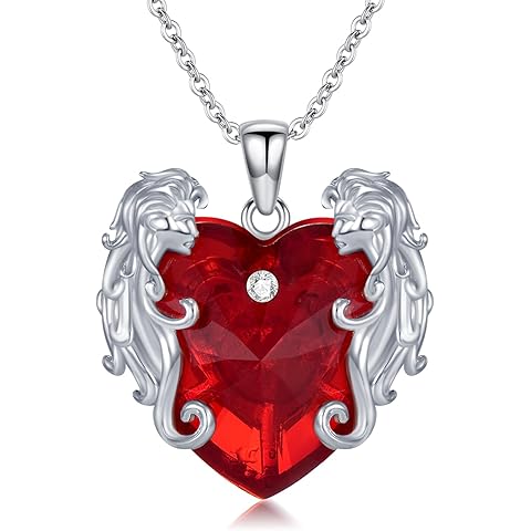 12 Constellation Necklace for Women 925 Sterling Silver Zodiac Pendant Heart Pendant with Birthstone Astrology Horoscope Mother’s Day Gifts Birthday Jewelry