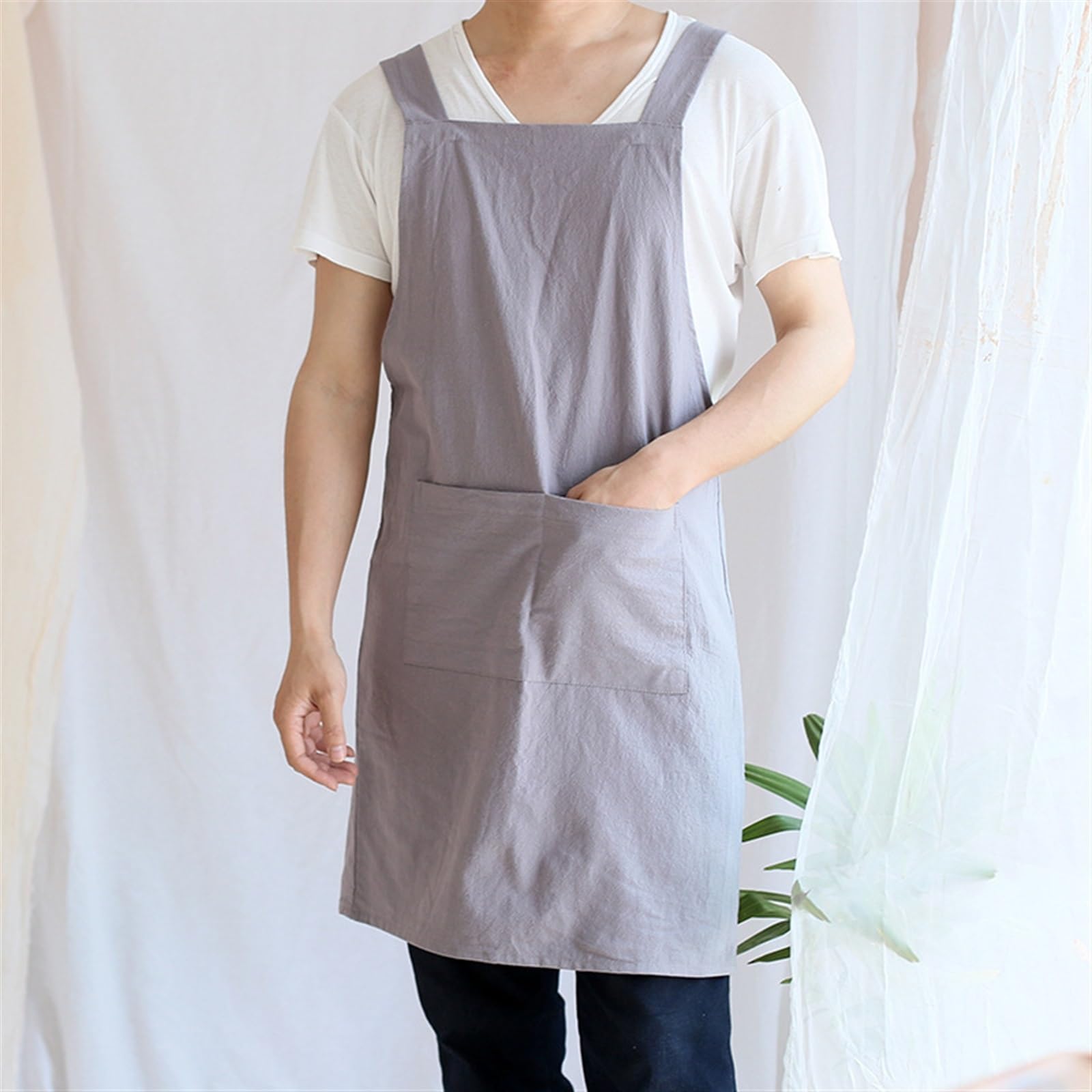 Delantal para mujer y hombre, para cocina, antiincrustante, leche, té, cafetería, floristería