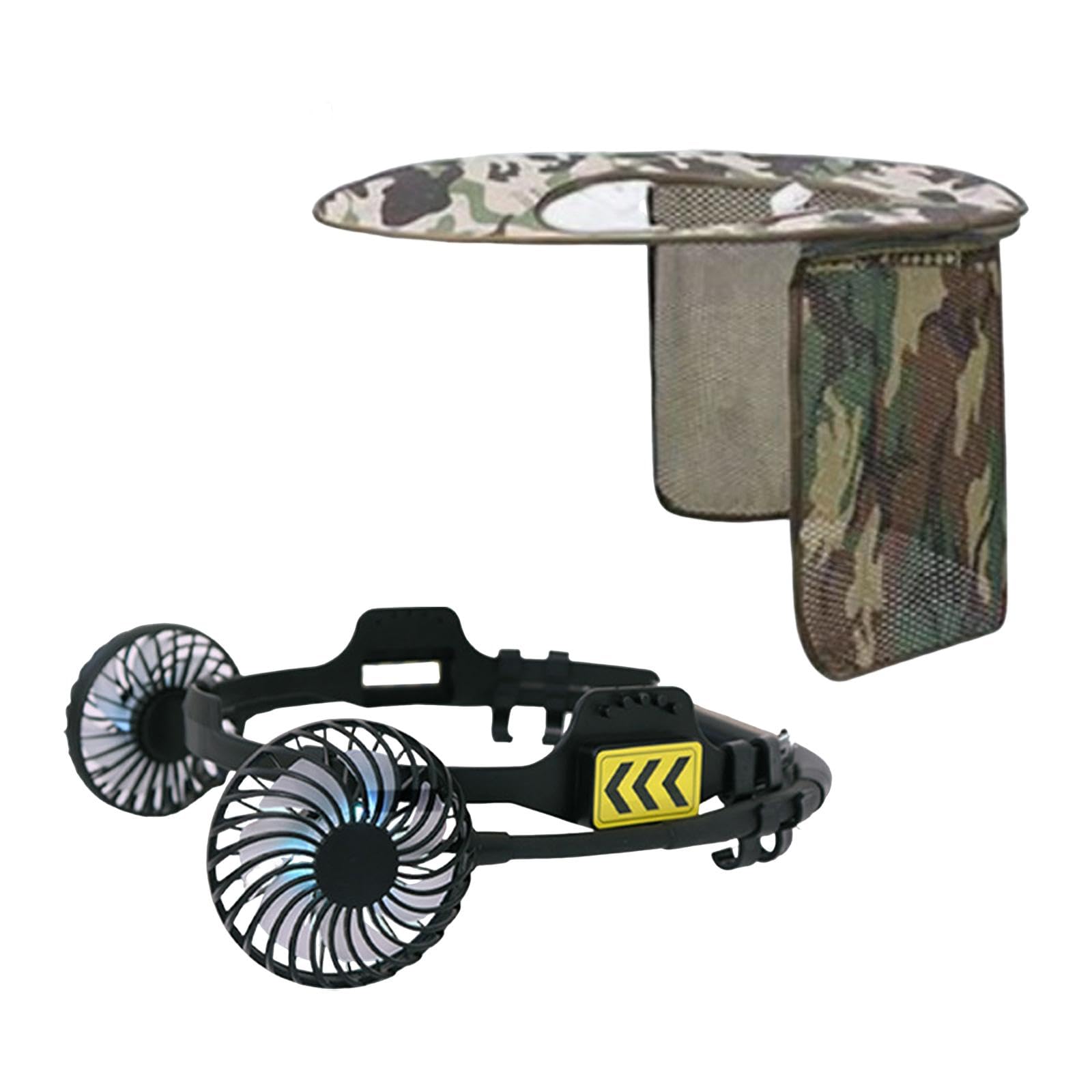 Ventilateur pour casque de sécurité à flux d'air réglable et puissant