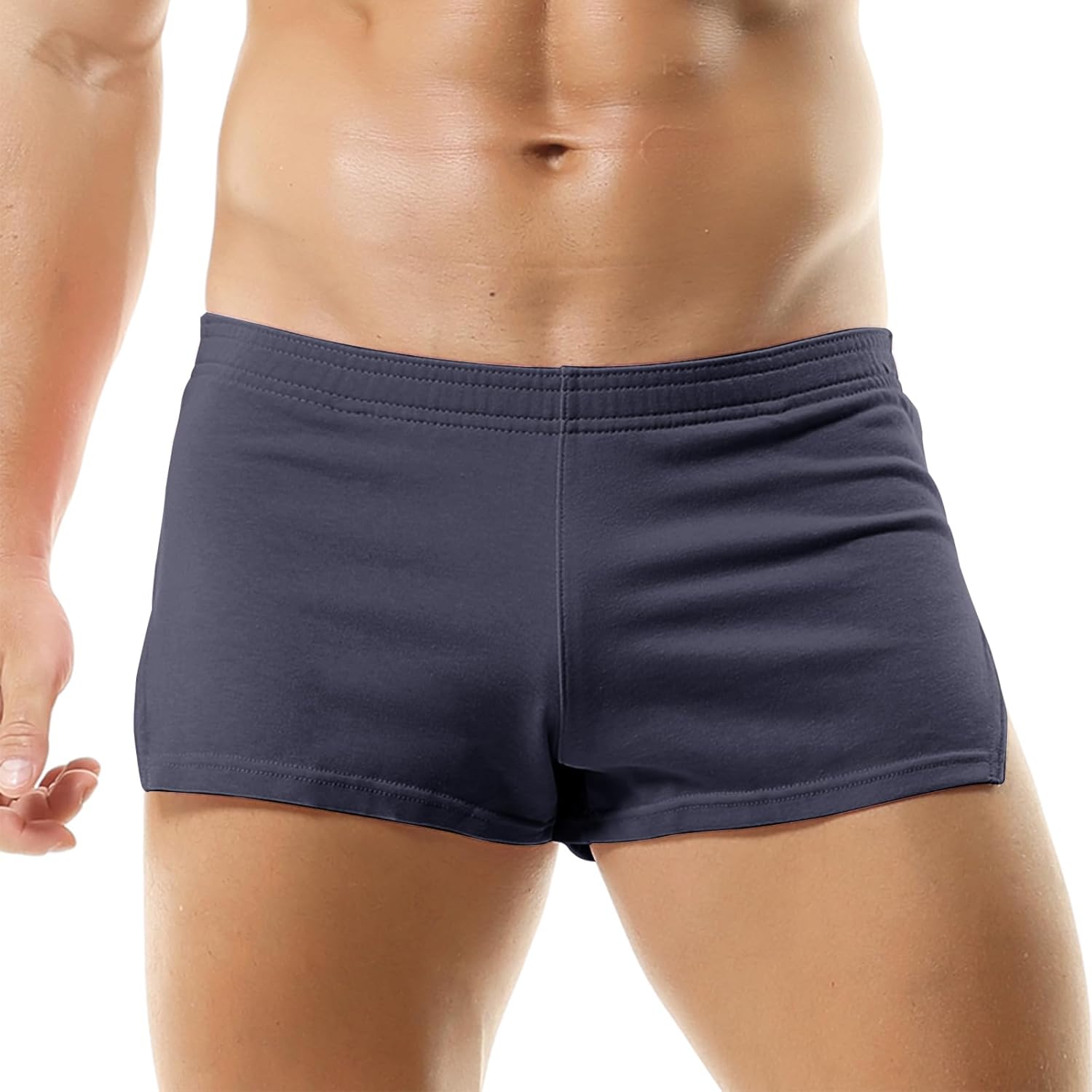 Mens 3 Inch Inseam Shorts Gym Running Sweat Shorts with Back Pockets - Image 2