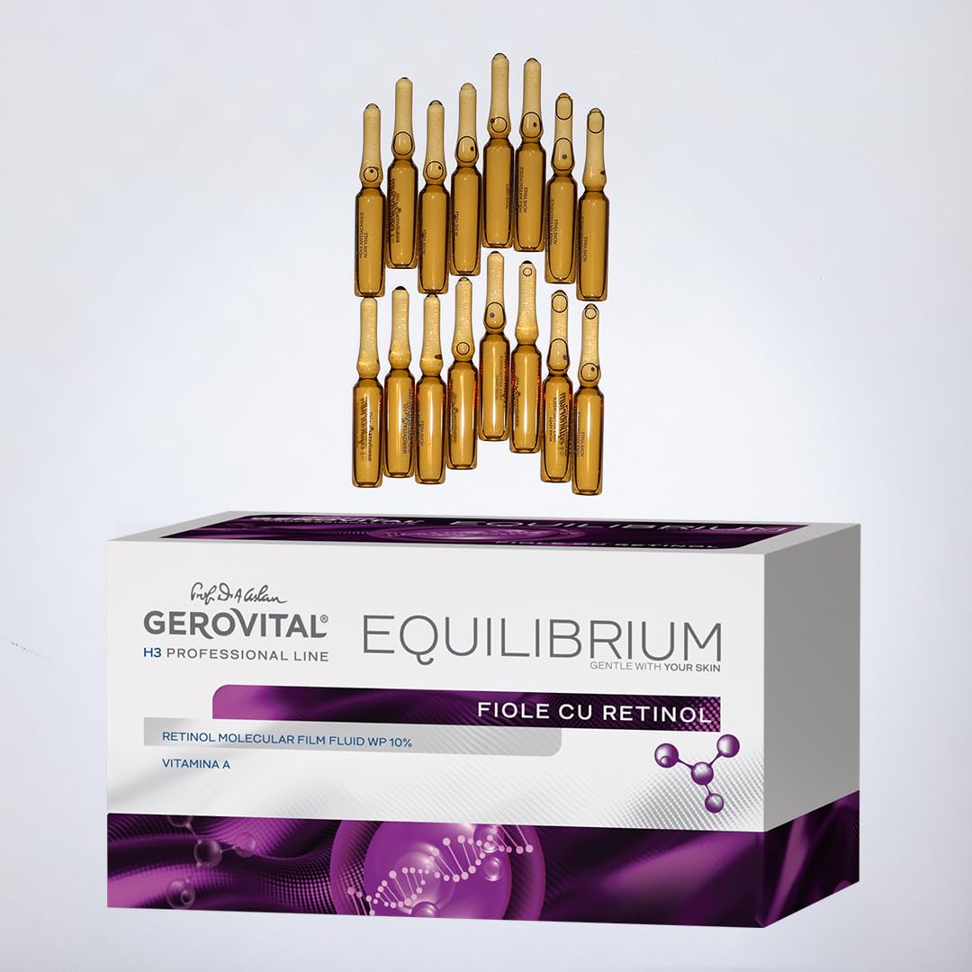 Gerovital H3 Equilibrium Multivitamin Ampullen Antioxidativer Booster für Strahlkraft und Regeneration mit Vitamin A C E und Liponsäure 20 x 2 ml