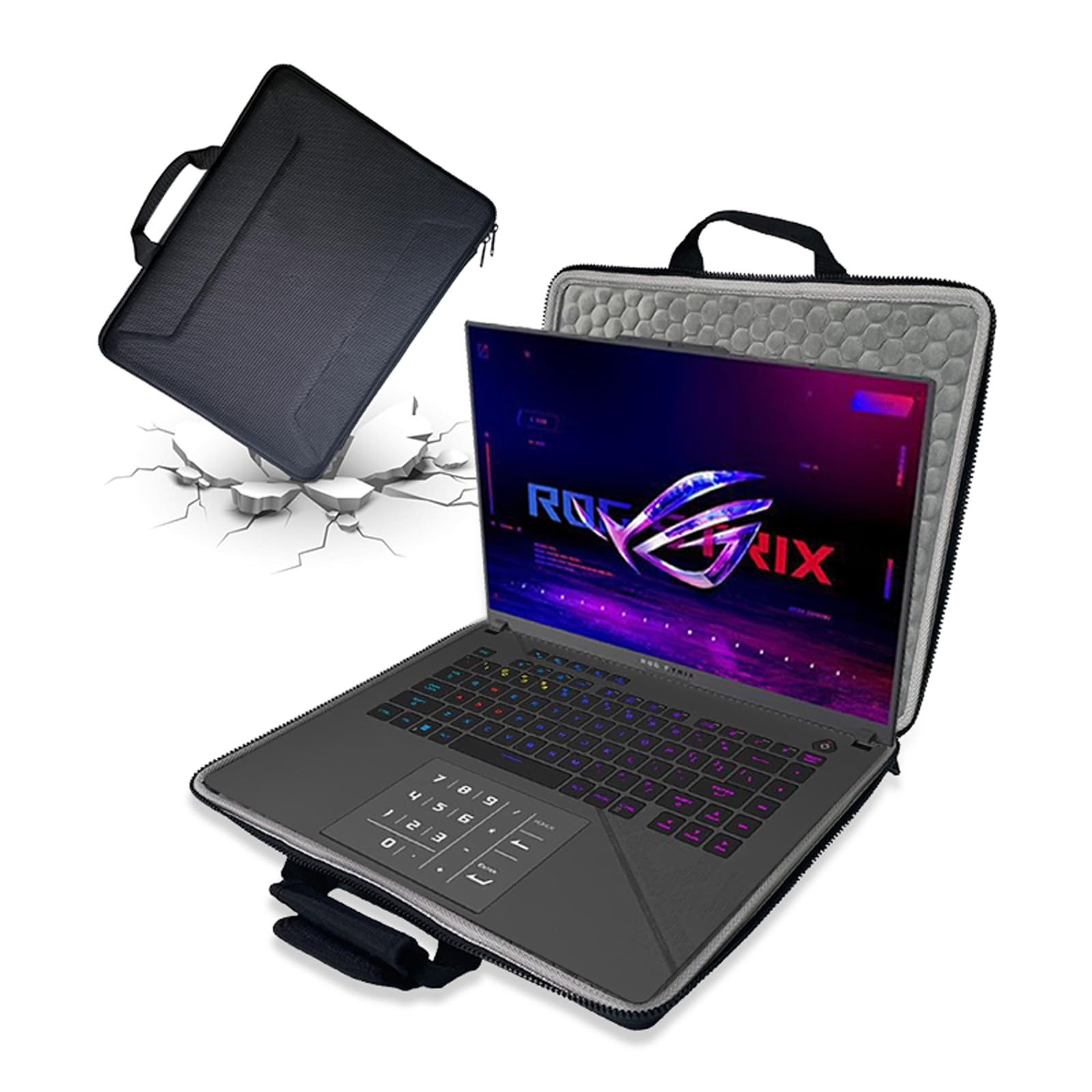 Tiswell 16inch Hard Laptop Case for Asus Rog Strix G16 2025 Gaming Laptop 16”,for ThinkPad E16 Business Laptop/Thinkpad i7 with Handle, for ASUS ROG Zephyrus G16 Gaming Laptop 16.0