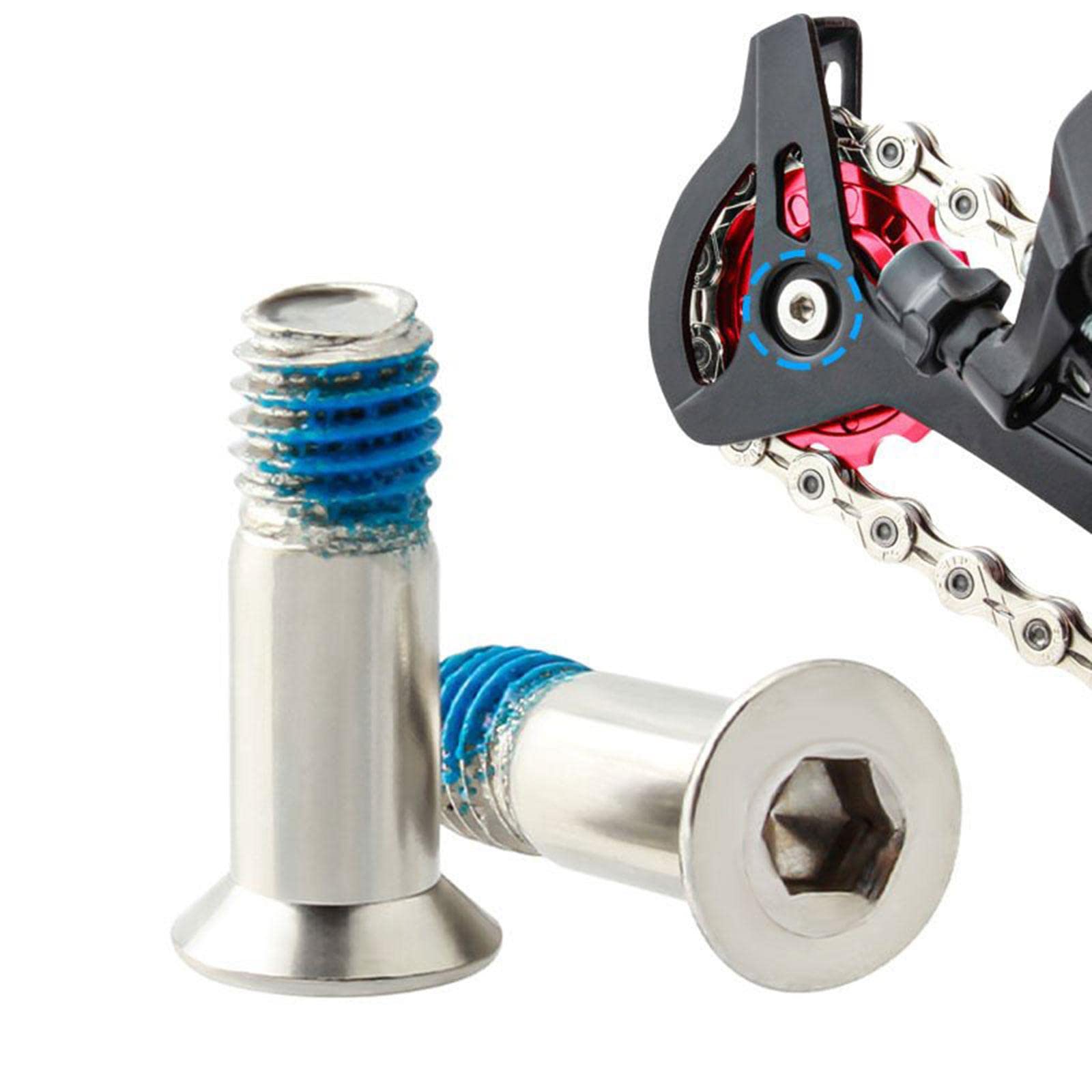 5-Piece Kit: Long Rear Chrome Pulley Bolts For Harley-Davidson Motorcycles | KCINT Brand