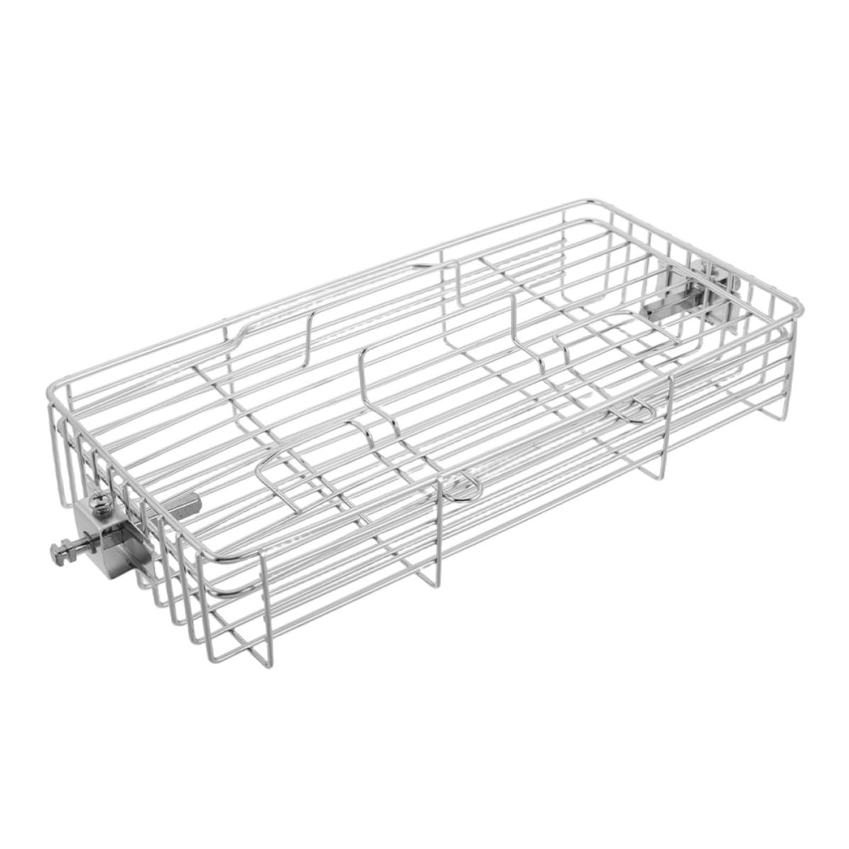 Toddmomy Cestello per Grigliare Rotante, Cestino per Grigliare Pesce, Acciaio Inox Argento, Struttura Regolabile ed Espandibile, per Carne e Frutti di Mare, Campeggio e Barbecue