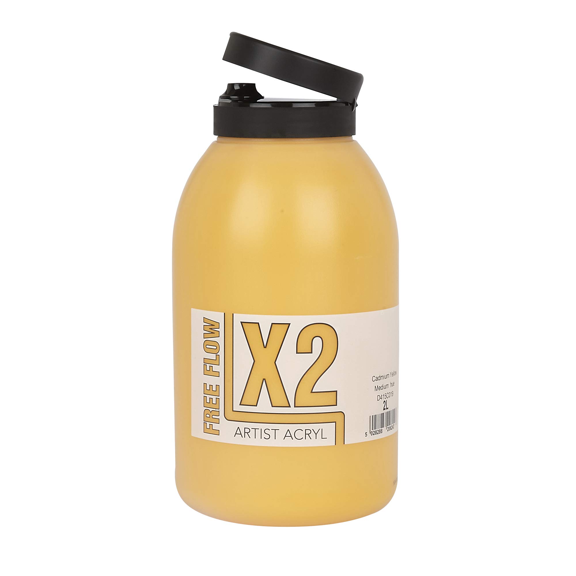 Specialist Crafts X2 Free Flow Acryl Acrylic Colours 2 litres Cadmium Yellow Medium Hue