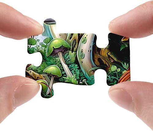 Miniatura 3 de Rompecabezas colorido de hongos para adultos de 1000 piezas, rompecabezas de arte de hongos para pintura de adultos, rompecabezas de hongos de 1000