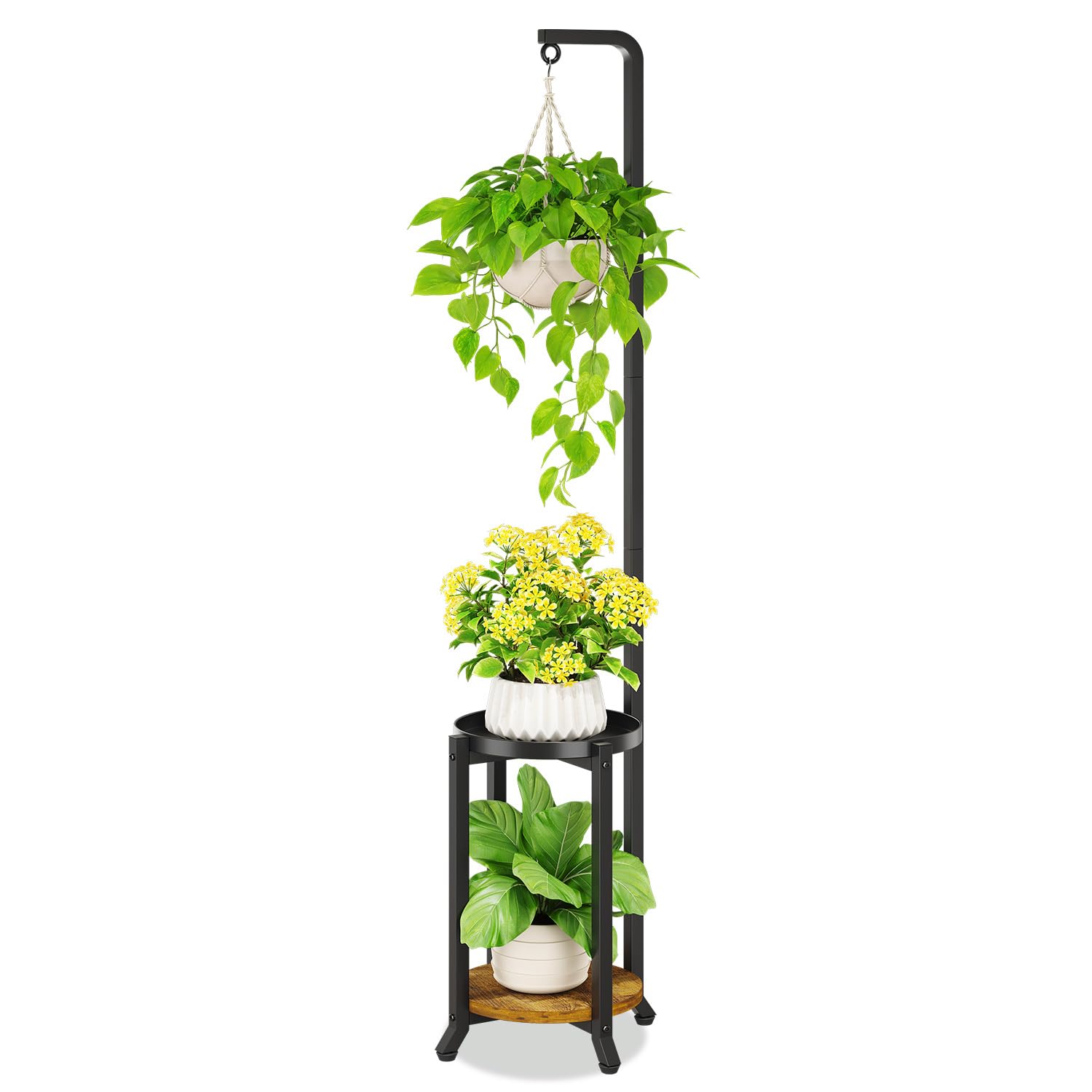 KMOTASUO Black 2-Tier Stand