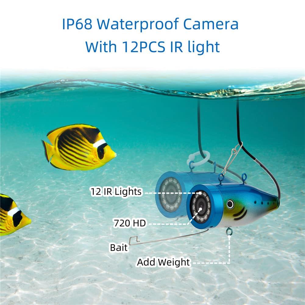 水中釣りカメラ、7インチLCDモニター1000TVL防水魚群探知機カメラ165° Amazon | JOYWEE 魚群探知機 ポータブル 7インチ 液晶モニター