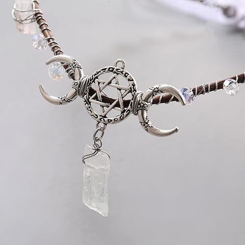 Miniatura 2 de Bubbmi Diadema de cristal para disfraz de hada, tiara de diosa con diamantes de imitación, accesorios para el cabello de novia, fiesta de festival,