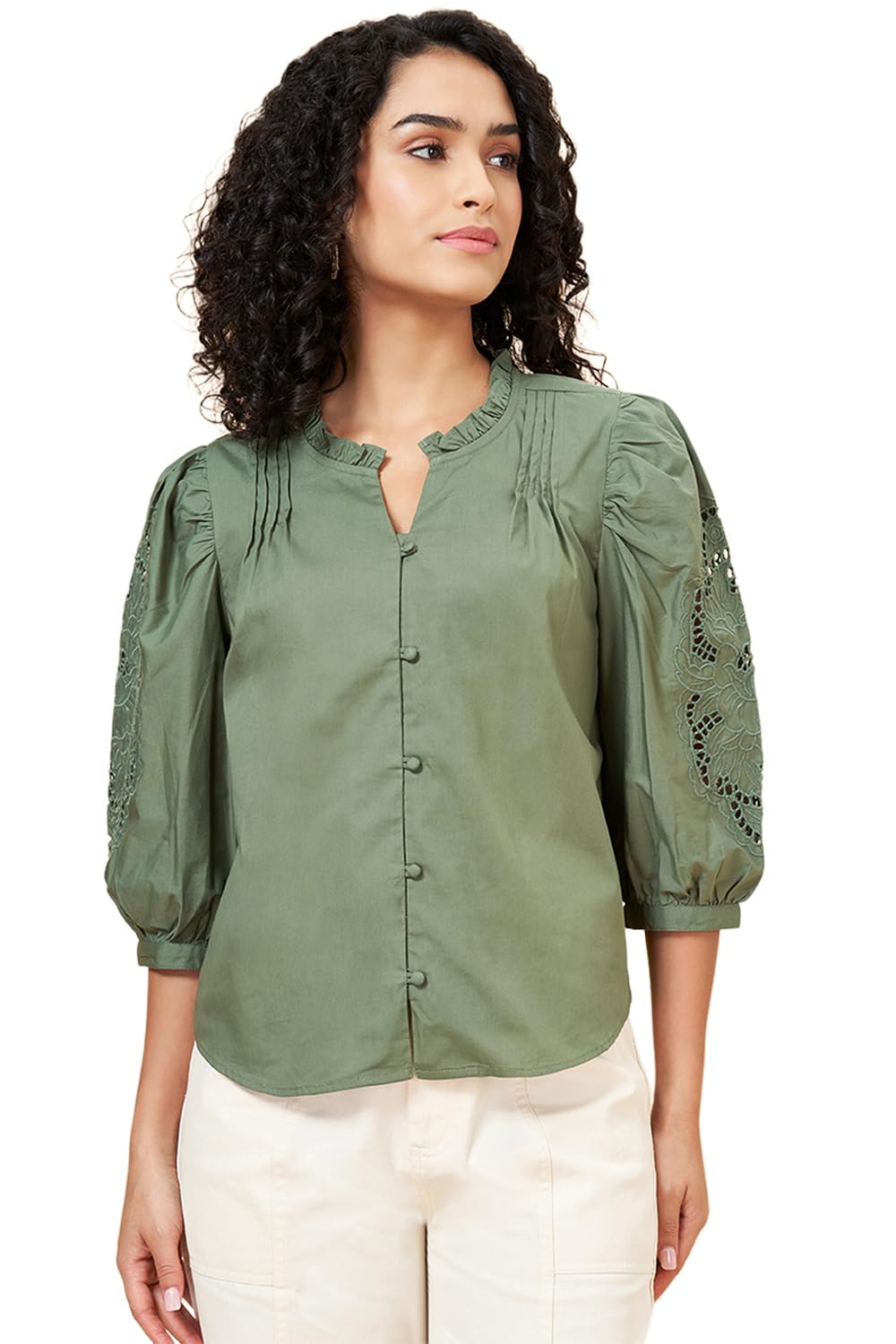 Women's Solid Regular Fit Top-image-48