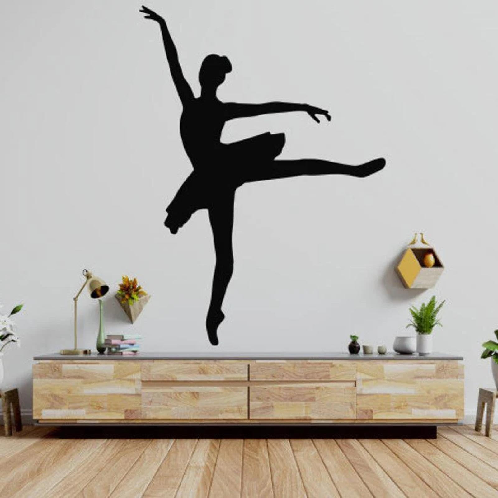 Youousi Black Ballet Dancer Decals, Ballet Dancers, Gymnastics Pointe Decals, Dance Studio Wall Decals, Art Decals.