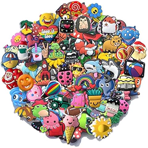 Lot of 30 50 100PCS Random Shoe Charms for Clog Shoes Decorations Wristband Bracelet Party Favors Cover