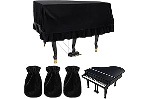Full Protection Baby Grand Piano Cover With 3 Feet Cover And Soft Velvet Bordered