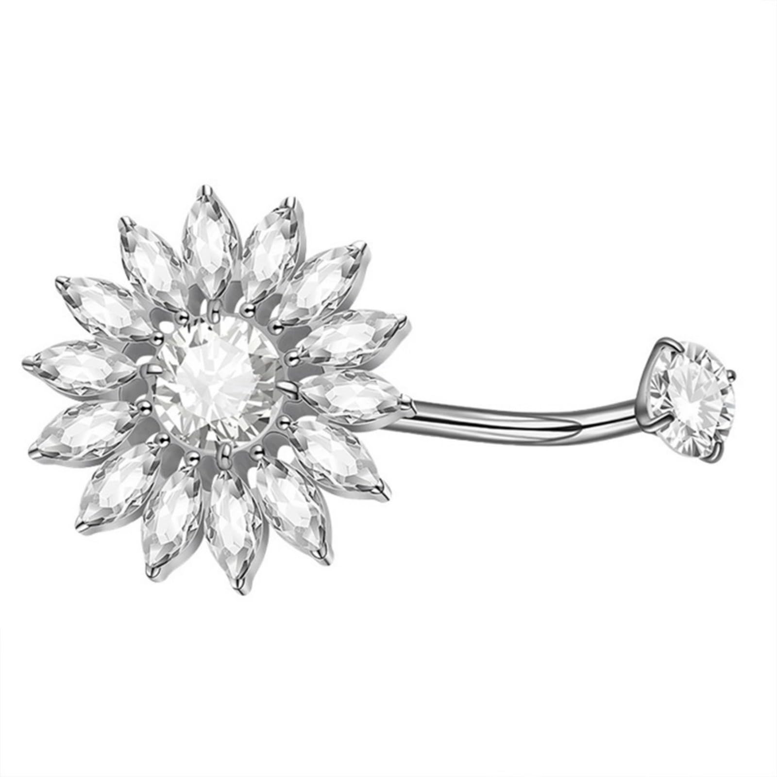 Per ombelico Abiti facili da abbinare che migliorano proprio fascino Texture in lega per appassionati della moderna Piercing per la pancia con fiori per ombelico eleganti