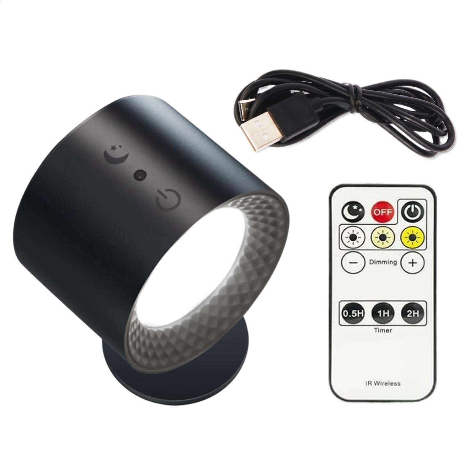 Lámpara de pared recargable con intensidad regulable y mando 8