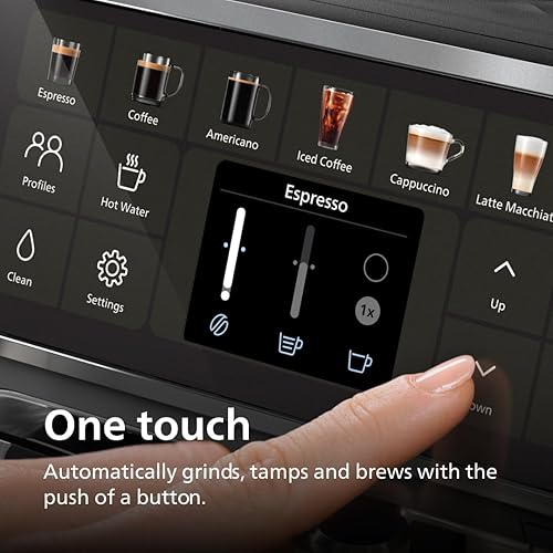 Miniatura 5 de Philips Máquina de café espresso totalmente automática serie 4400, sistema de leche LatteGo, molinillo integrado, 12 preajustes de café caliente y