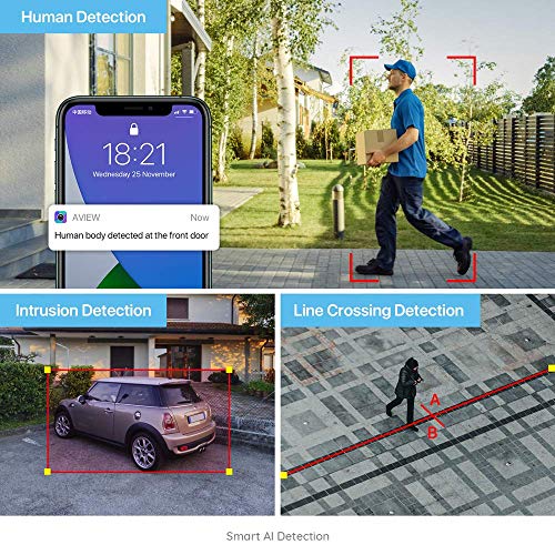 H. View 5Mp Bullet Poe Camera, Outdoor Ultrahd Ip Camera Poe With Mic/Audio, Support Microsd , Weatherproof 2.8Mm Lens , 100Ft Ir Night Vision, Human Body Detection, Snapshot Alert #TOP5