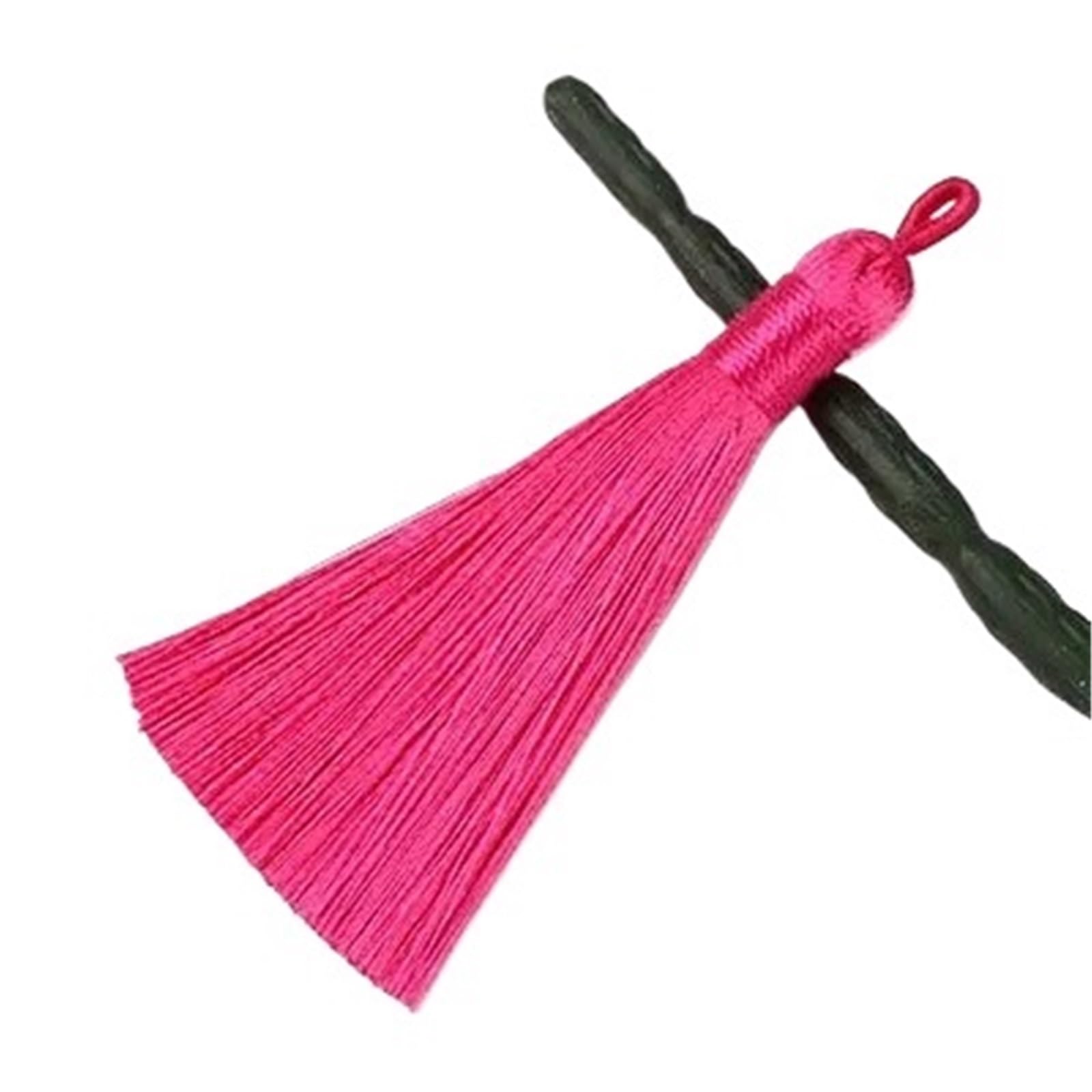 Handmade Silk Tassels with Loop 8cm for Bookmark Keychain Craft