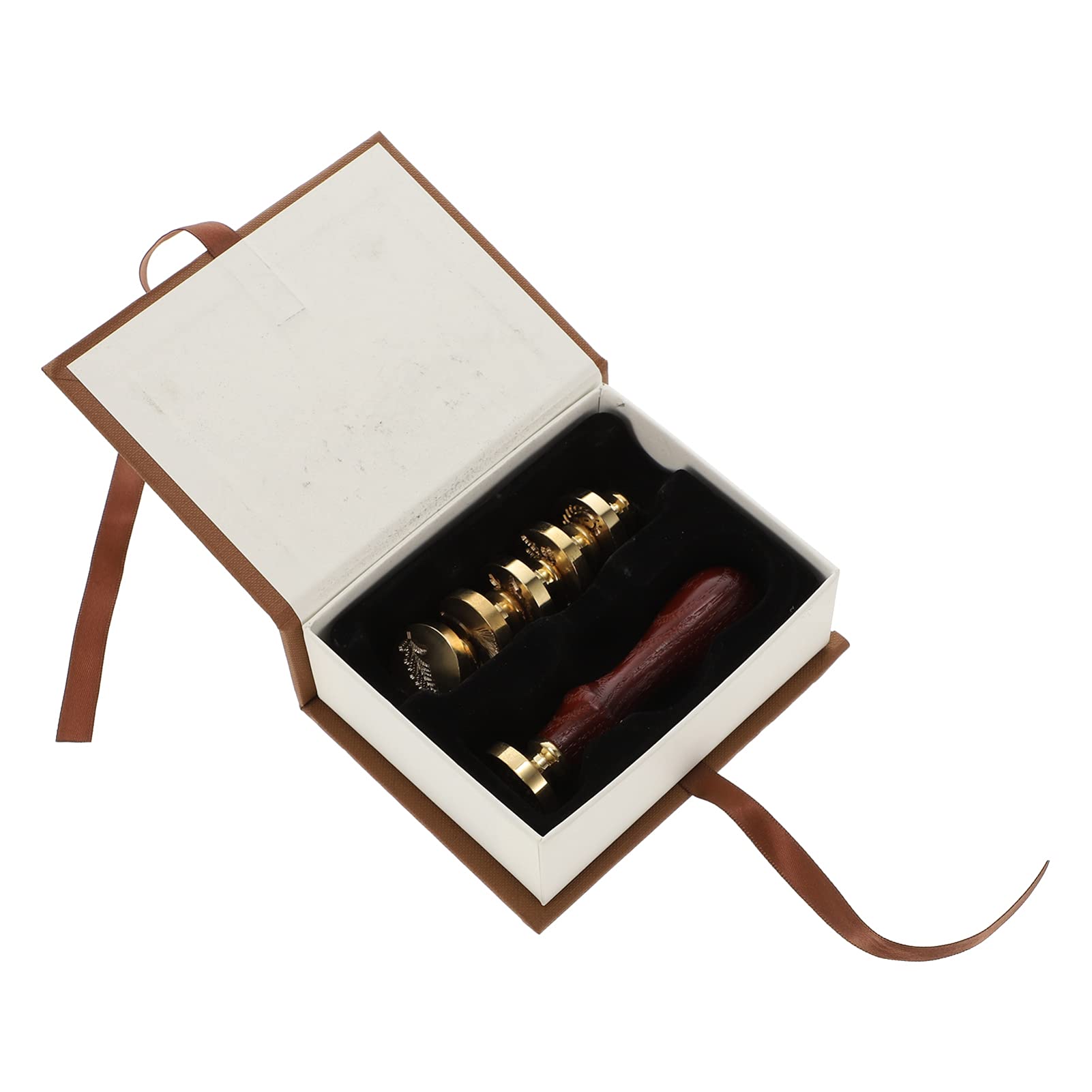 ARTIBETTER 6 PCS Wax Seal Stamp Set Wax Stamp Heads and Wooden Handle Vintage Sealing Stamp for Wedding Cards Envelopes Invitations Wine Packages Snail Mails Letter Sealing