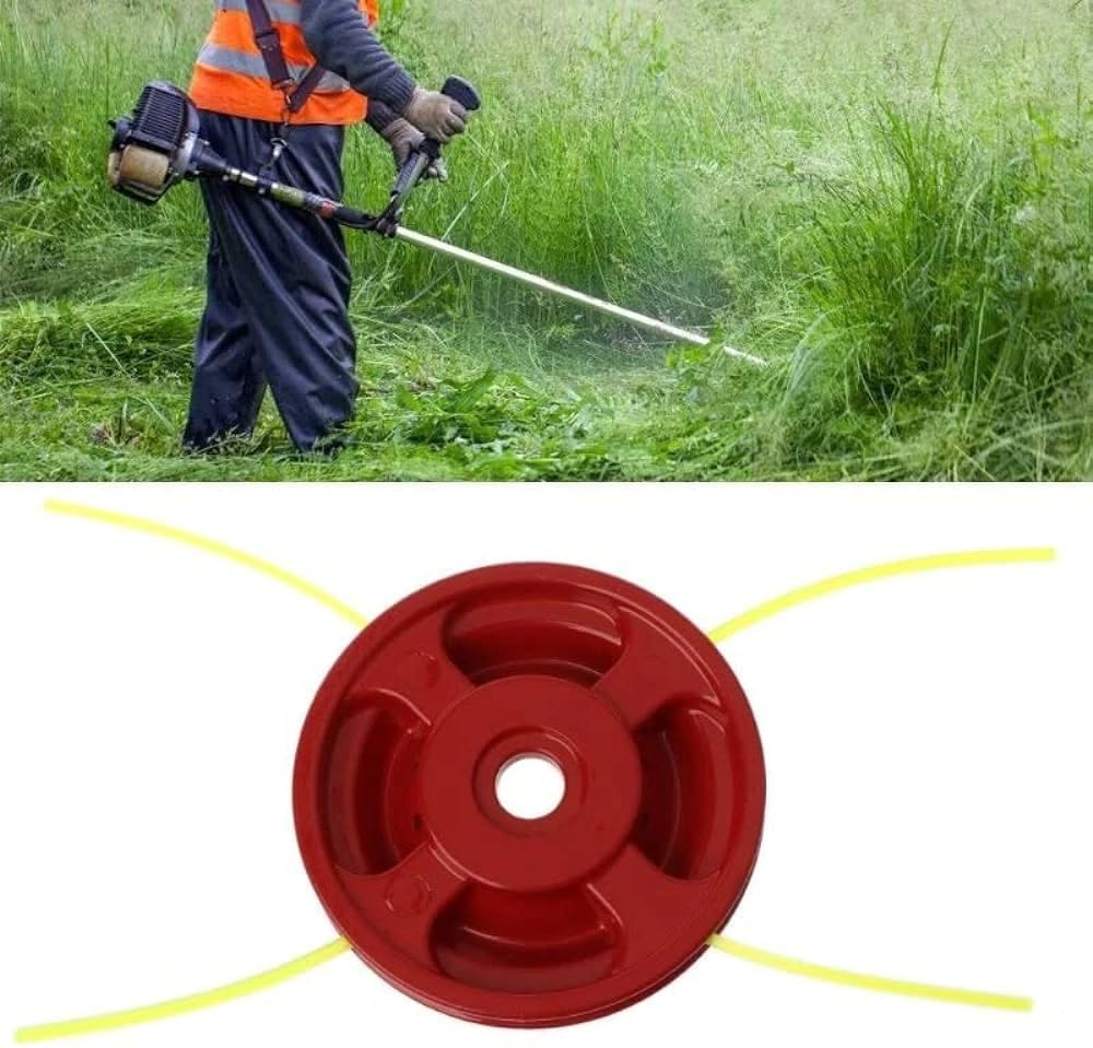 Weed Trimmer Head, Aluminum Grass Trimmer Head with 4 Lines Brush Cutter Head Lawn Mower Accessories Cutting Line Head for Strimmer