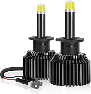 H1 LED Headlight Bulbs 360 Degree 12000LM丨60W丨6500K, 2021 Newest CSP Chips 8 Sides Lighting Replacement for High Beam Low Beam Fog Light Extremely Bright White Conversion Kit