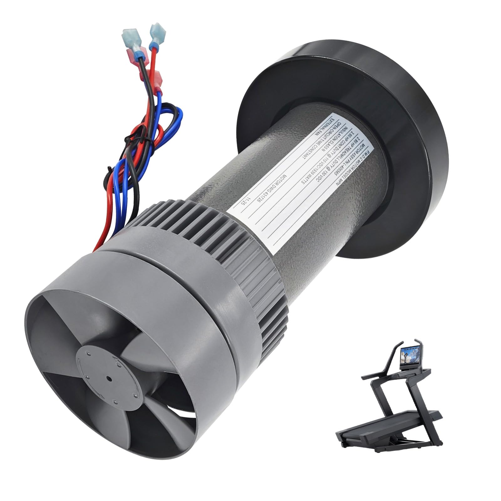 Photo 1 of MAIXIUNIAN M-405565 Treadmill DC Drive Motor with Flywheel 2.80 HP 130V DC 1939W Compatible with NordicTrack, Proform, HealthRider, Gold's Gym, Epic, Reebok (Icon) Treadmill 356334,405618,349568