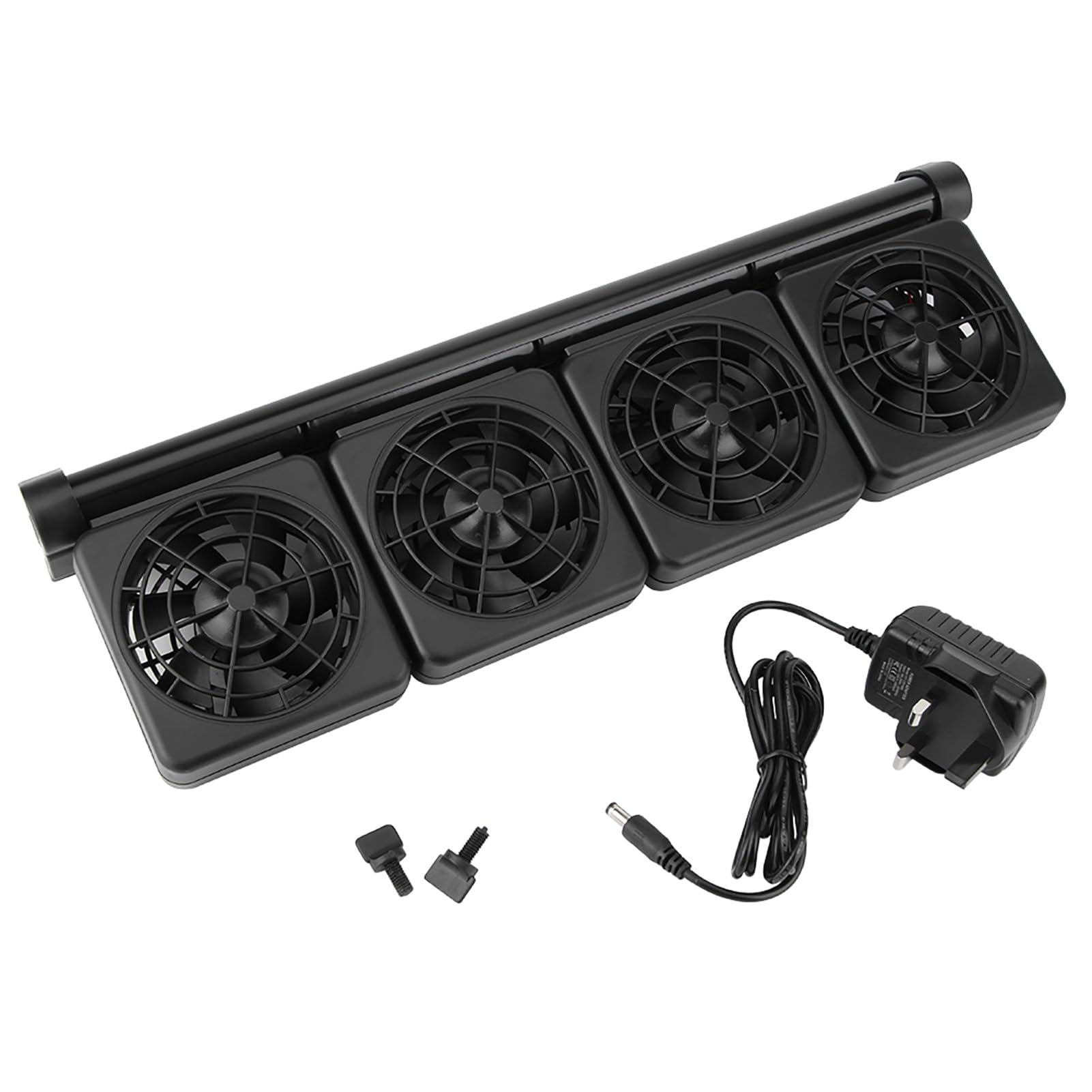 FILFEEL Ventilador de refrigeración eficiente para acuario con velocidad del viento para una fácil instalación en tanques de peces (4 cabezales)