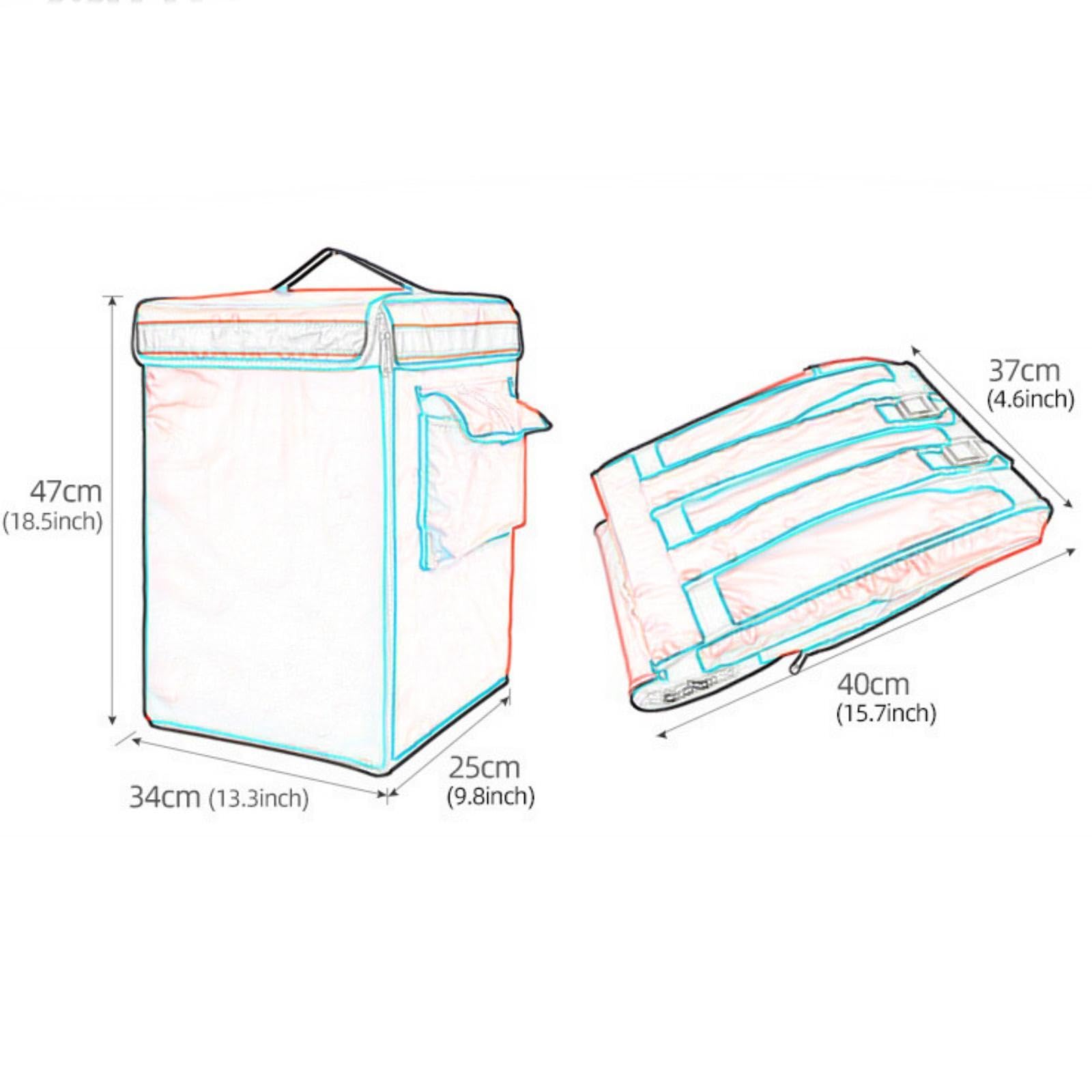 Mochila de Reparto Isotérmica, Bolsa Térmica para Alimentos, a Prueba de Fugas con Tira Reflectante, Bolsa de Catering, Bolsa de Aislamiento para Picn, Rojo, Individual