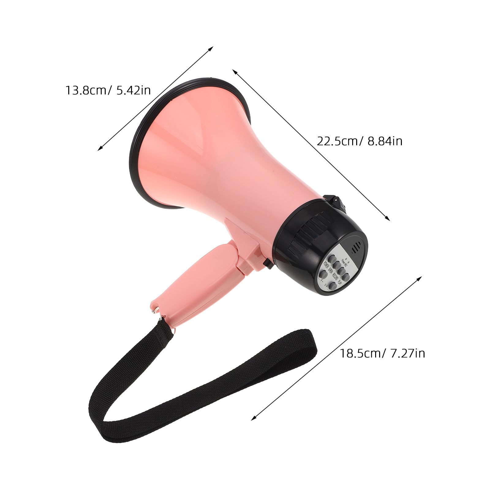 TOPBATHY Megafono Portatile Rosa in ABS Ergonomico Leggero per Eventi Sportivi e Uso Manuale per Allenatori e Arbitri