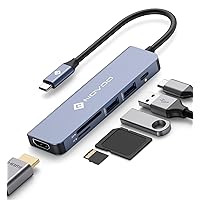 NOVOO Hub USB C Multiporta, 6 in 1 Adattatore USB C a HDMI con 100W PD Carica