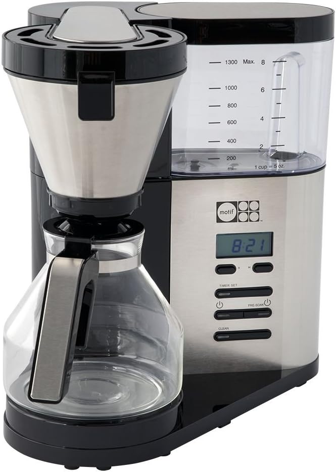 Motif Elements Pour-Over Style Coffee Brewer with Glass Carafe