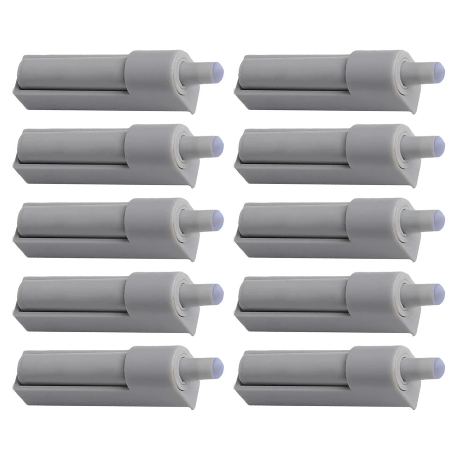 6pcs Cabinet Push to Open Door Catches Soft Close Retrofitting Pressure Opener Furniture Damper Simple Installation for Cupboard(Grey)
