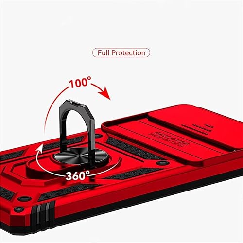Miniatura 6 de Funda para Google Pixel 6A, protección de grado militar para automóvil soporte integrado Soporte de anillo de metal de doble capa TPU resistente +