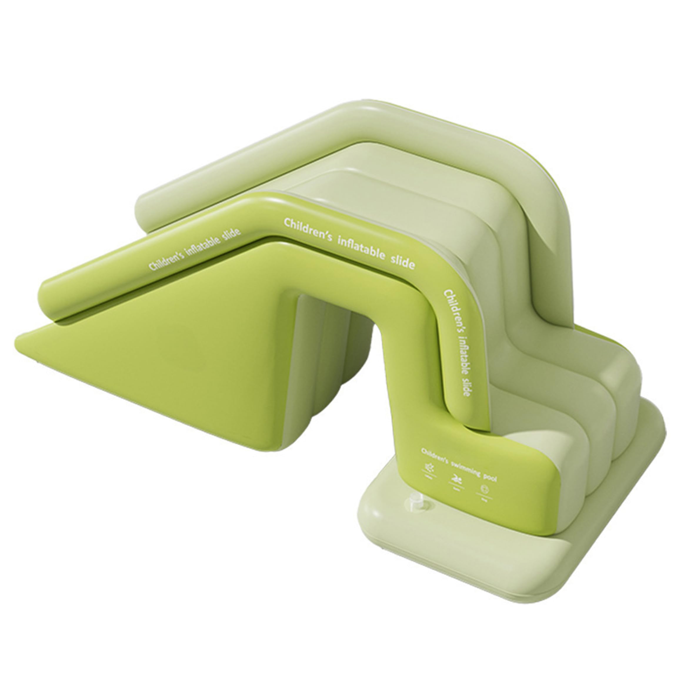 Aufblasbare Poolrutsche PVC-Poolrutsche für Aufstellpools selbstaufblasend 74 x 32 x 32 Zoll