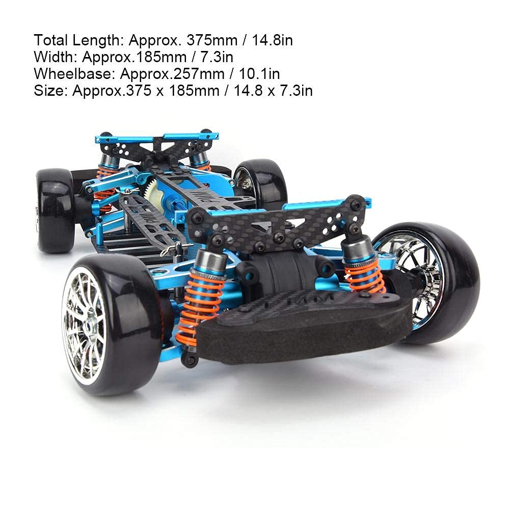 Tbest RC Auto Rahmen, Radstand Rahmen Carbon Fibre Chassis Stoßstange RC Auto Modell Rahmen für TT01 1/10 RC Auto Modell