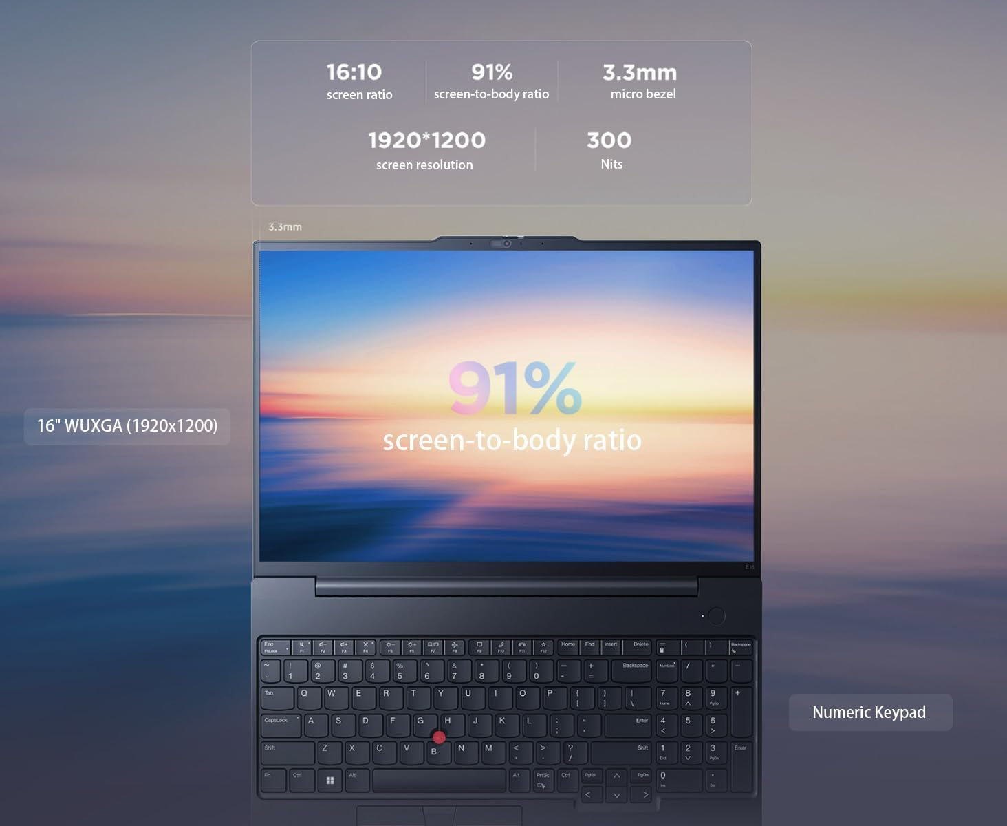 Lenovo ThinkPad E16 Gen 3 AI Business Laptop 16" IPS FHD+ Display (AMD Ryzen 5 230 (> Ryzen 5 7535U), 16GB DDR5, 512GB SSD, Fingerprint, Backlit, Thunderbolt 4, 5MP RGB Webcam, Win11Pro) w/Copilot - 5