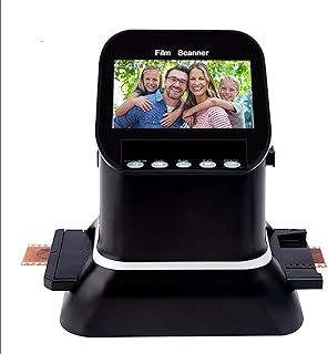 Portable Film Scanners, 22MP Negatives Scanner, with 4.3" LCD Screen, Dual Lens, Convert 35mm, 135, 126, 127 Negative & Slides to Digital JPEG, Works with Different Types of Film Slides