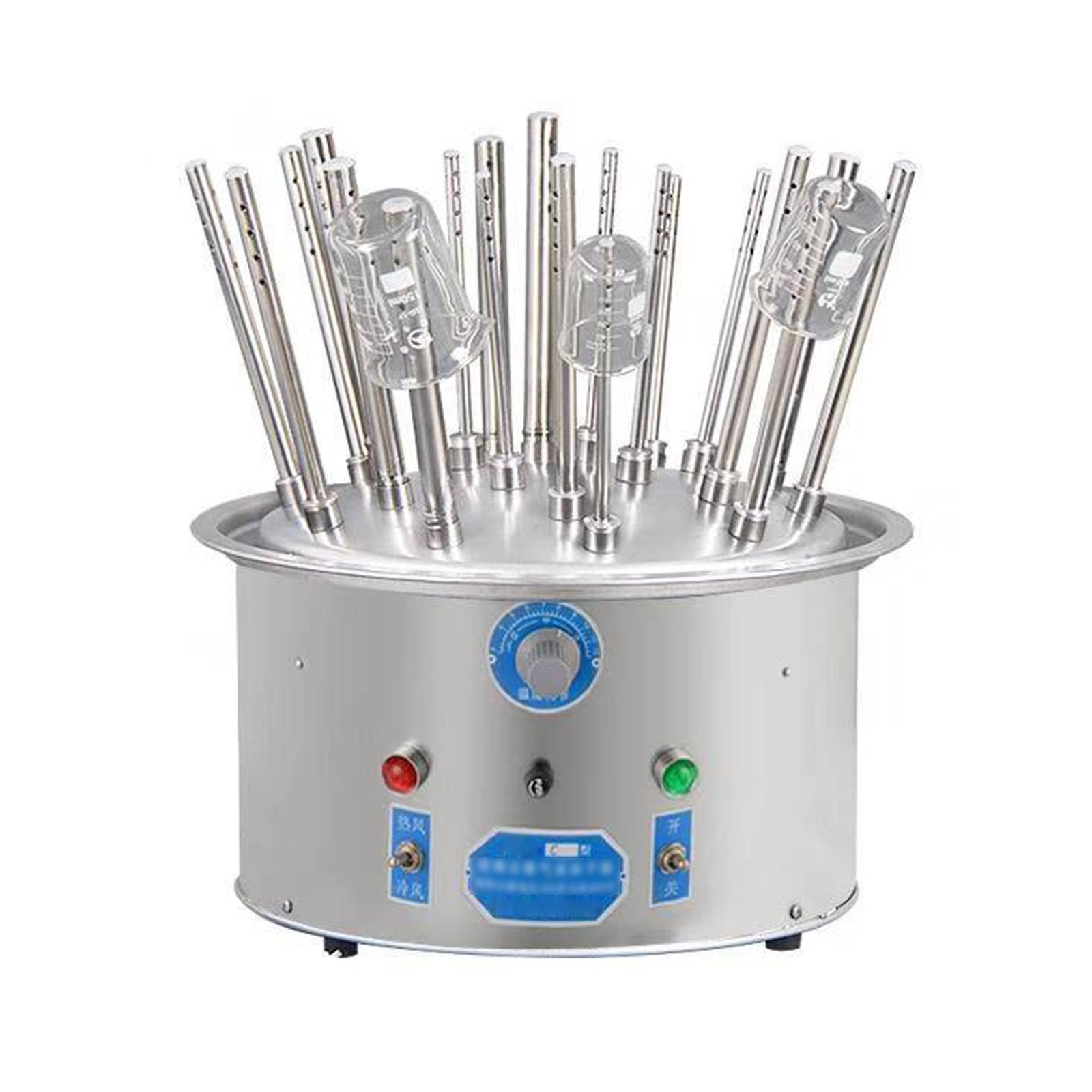 oiakus Electric Air Flow Glassware Dryer, Lab Drying Rack, with 30pcs Drying Pipes, Drying Time: 8-10 Min, Temperature Control 40/120°C, for Lab Glassware Bottles