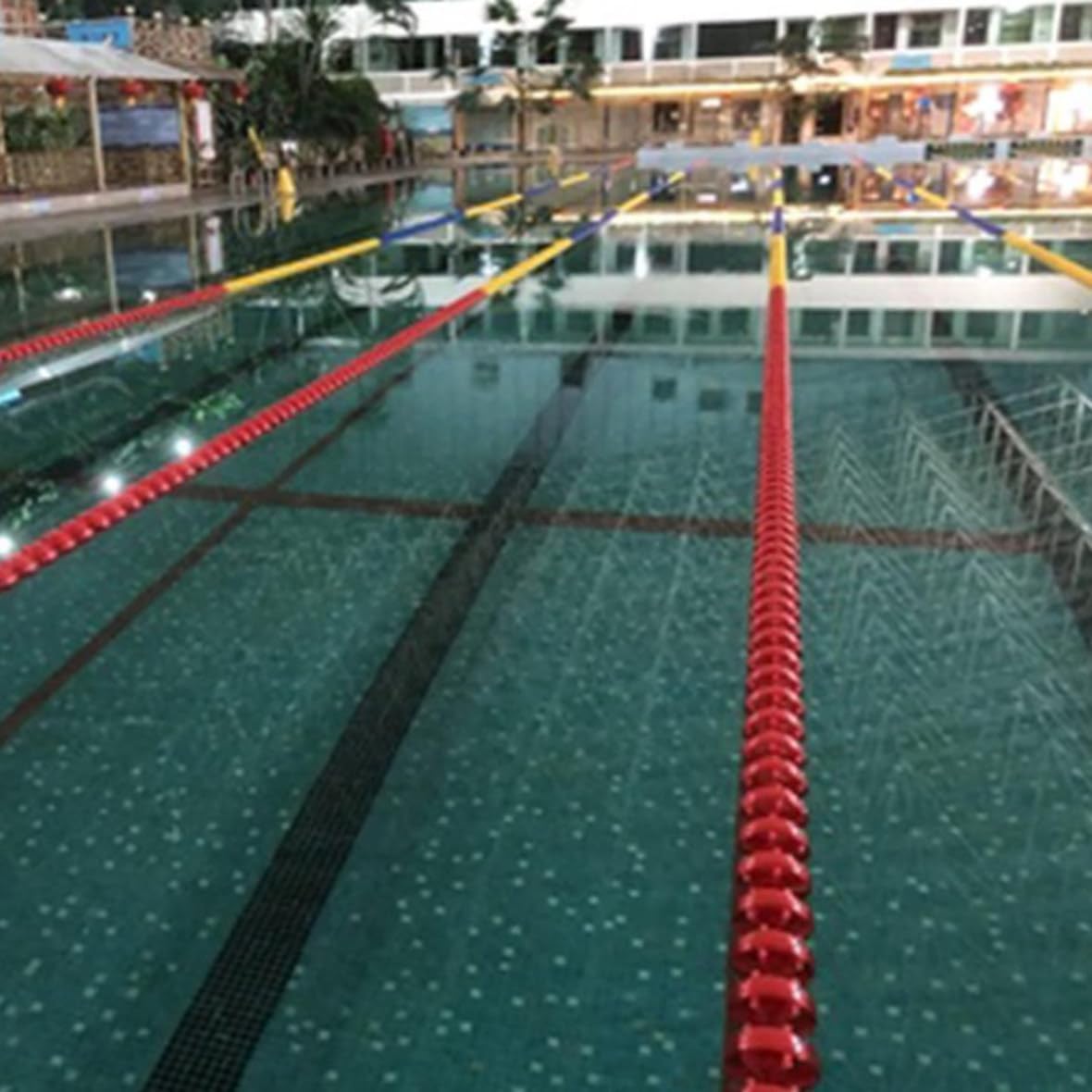 Pool Divided Lines Floating Pool Safety Rope Dividing Lanes Areas Floating Line Floats Safety Divider Equipment to Divide Swim Race Lanes Swimming Pool Accessory