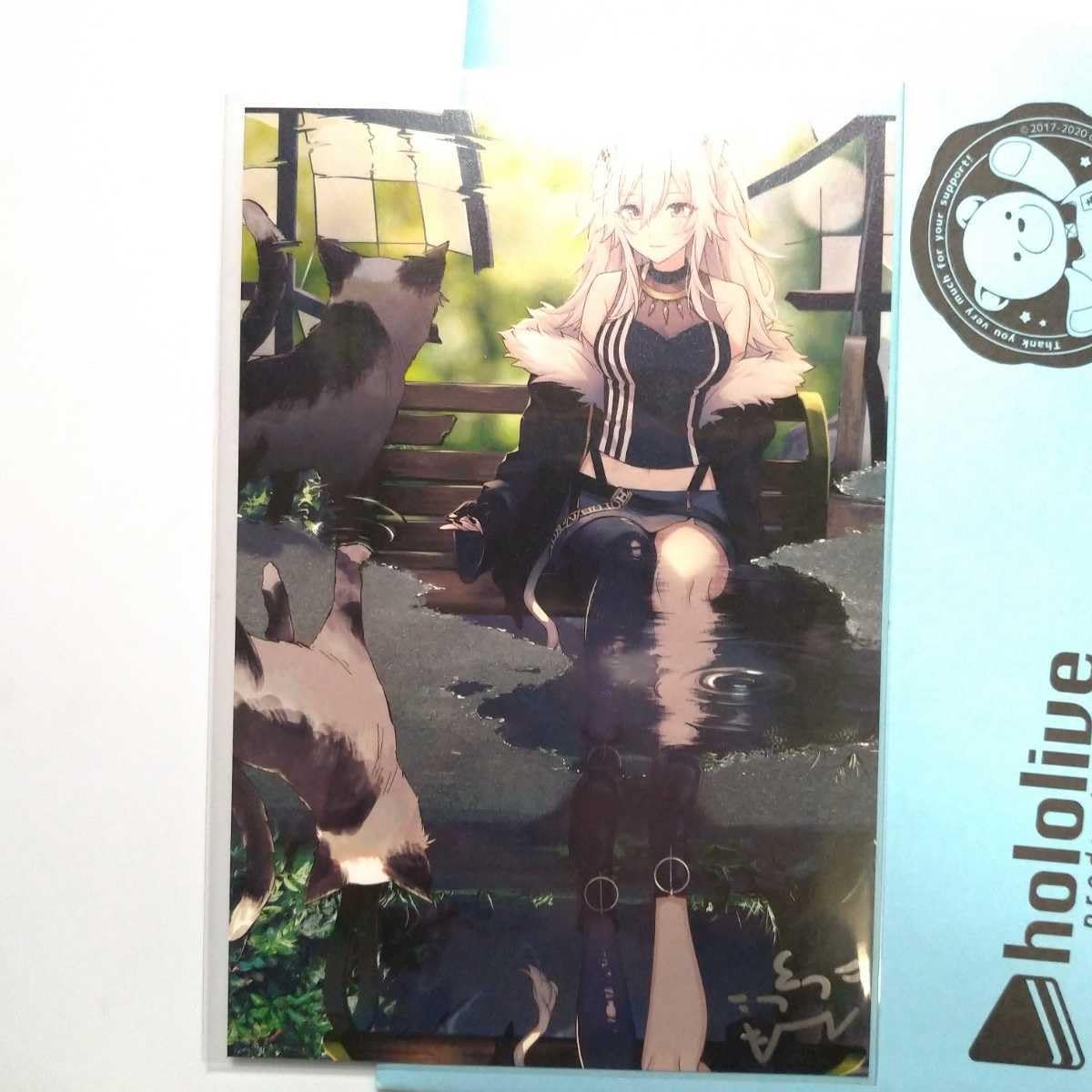 獅白ぼたん 誕生日記念ボイス2020 直筆サイン入りポストカードホロライブ