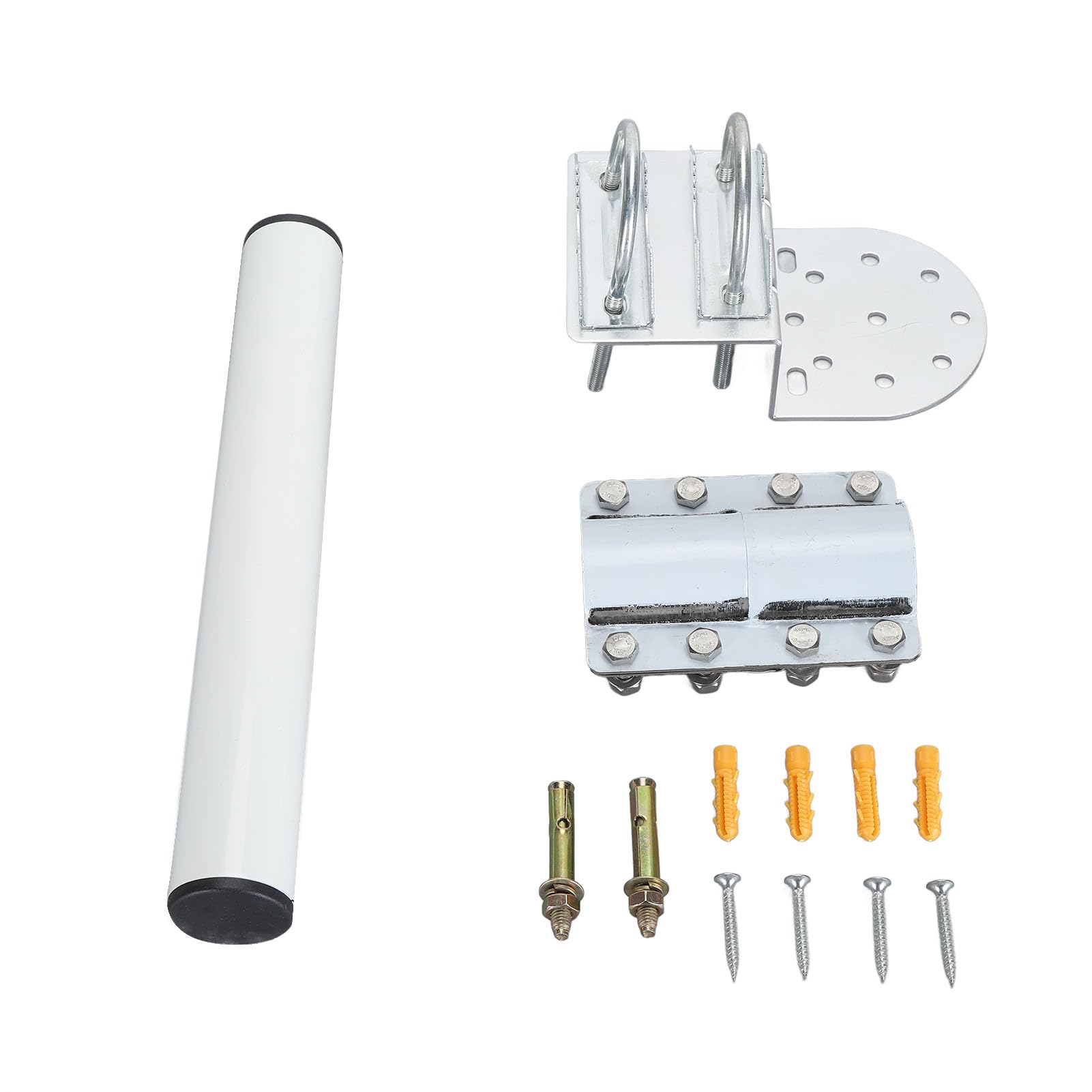 Supporto da Tetto , Supporto da Palo in Acciaio Regolabile Resistente Alle Intemperie da 3 Mm, da Parete con compatibilità Universale per Parabola Rettangolare V2