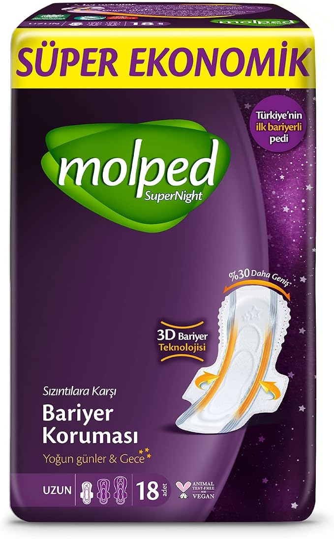 Molped Supernight Ultra Hijyenik Ped Uzun Süper Ekonomik 18 Adet