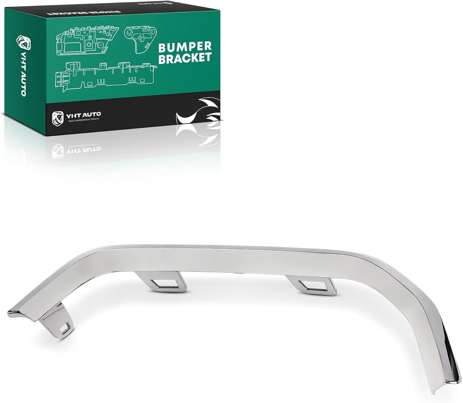 YHTAUTO Front Passenger Side Bumper Trim Molding Compatible with GMC Terrain 2022 2023 2024, Bumper Bracket