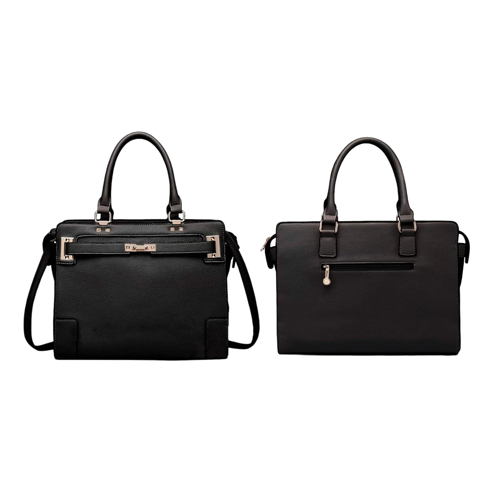 Elegante Transportín Lavable de Piel Sintética, Bolso para Perros Gatos Bolso de Viaje con Malla Transpirable y Carcasa Rígida Interior Acolchado y Seguro para Exteriores (Black)